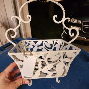 White iron basket